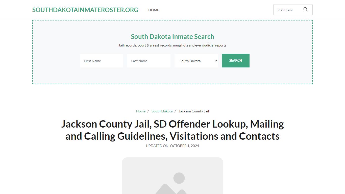 Jackson County Jail, SD: Inmate Search Options, Visitations, Contacts