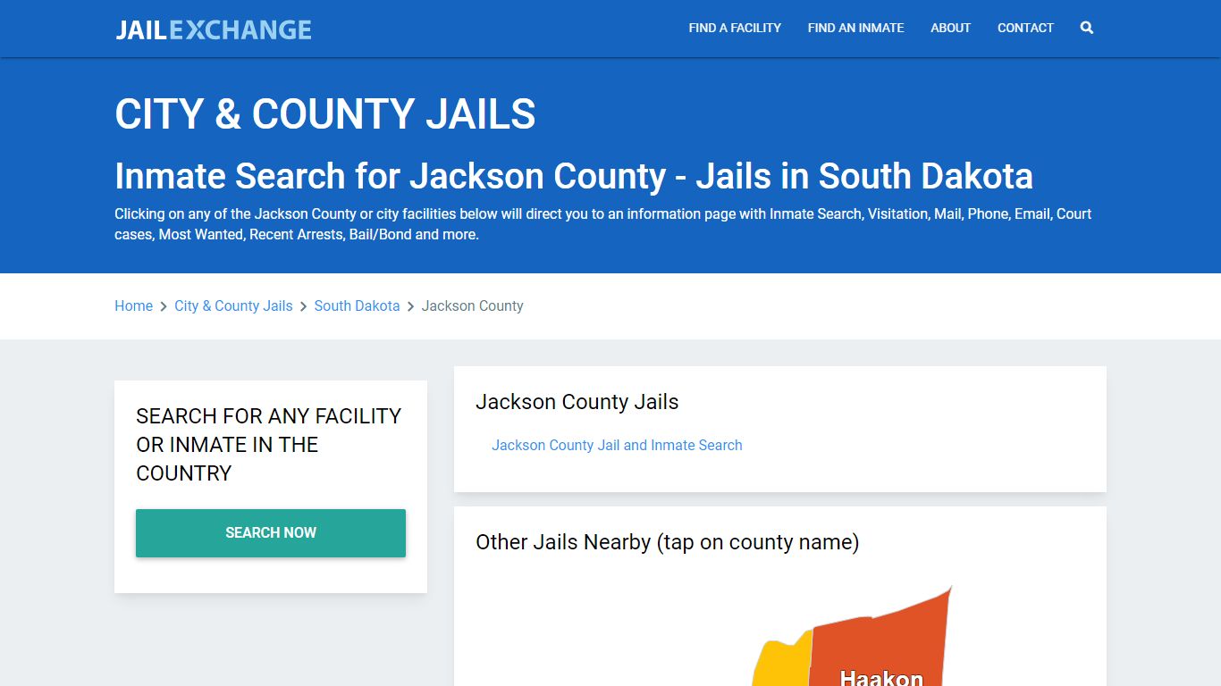 Inmate Search for Jackson County | Jails in South Dakota - Jail Exchange